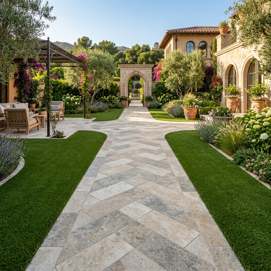 Travertine Ivory Garden Tile
